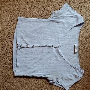 Blue button down shirt